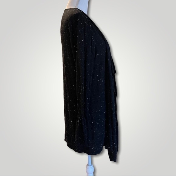 Style & Co Black Open Front Ruffle Sweater - Picture 3 of 4